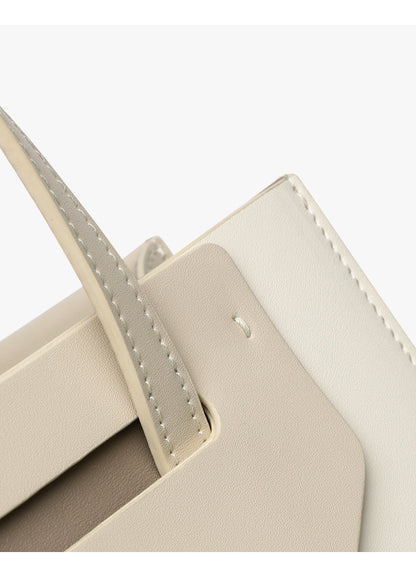 Genuine leather ladies crossbody bag large capacity simple handbag geometric color matching shoulder bag. Pochette