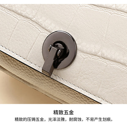 Genuine leather bag ladies bag fashion broadband fish pattern casual shoulder bag.Pochette