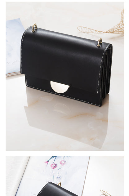 Women's cowhide crossbody bag fashion square bag broadband simple shoulder bag that goes with anything. Pochette