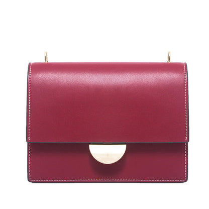 Women's cowhide crossbody bag fashion square bag broadband simple shoulder bag that goes with anything. Pochette
