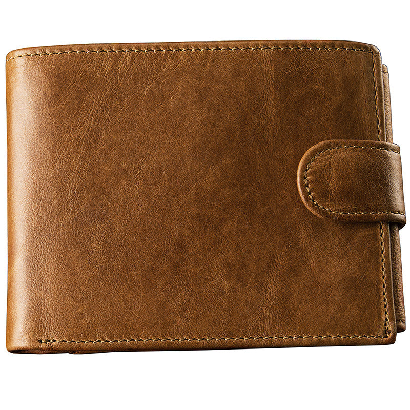 Men's Short Wallet Original Korean Fashion Bifold Soft Leather Multifunctional Driving License Men's Wallet 