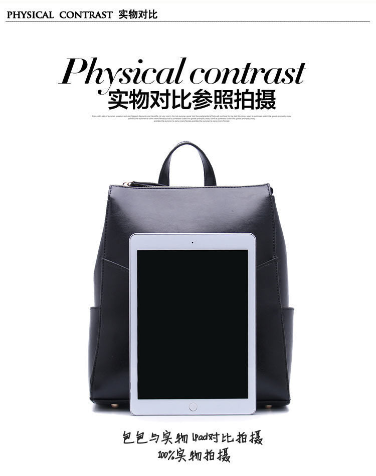 Women's genuine leather school backpack Stylish genuine leather handbag Rucksack Shoulder bag that goes with anything