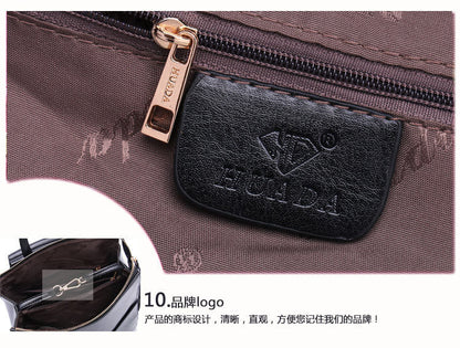 Women's genuine leather school backpack Stylish genuine leather handbag Rucksack Shoulder bag that goes with anything