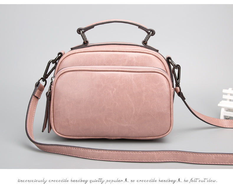 Genuine leather cowhide bag Stylish women's crossbody bag Casual handbag that goes with anything Shoulder bag.Pochette