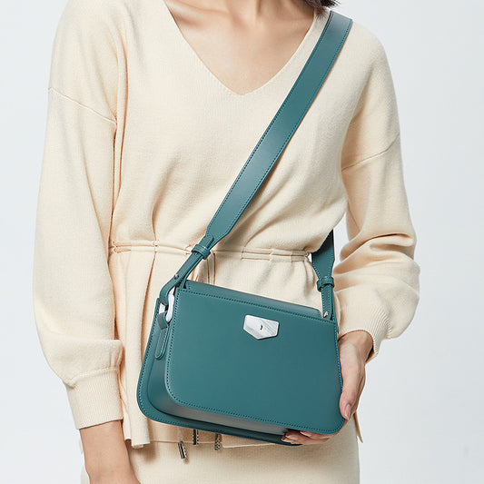 Genuine leather fashion shoulder bag simple commuting shoulder bag luxury women bag shoulder bag.pochette