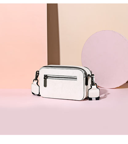 Women's Bag Genuine Leather Trend Fashion Square Bag Camera Bag Simple Shoulder Bag.Pochette