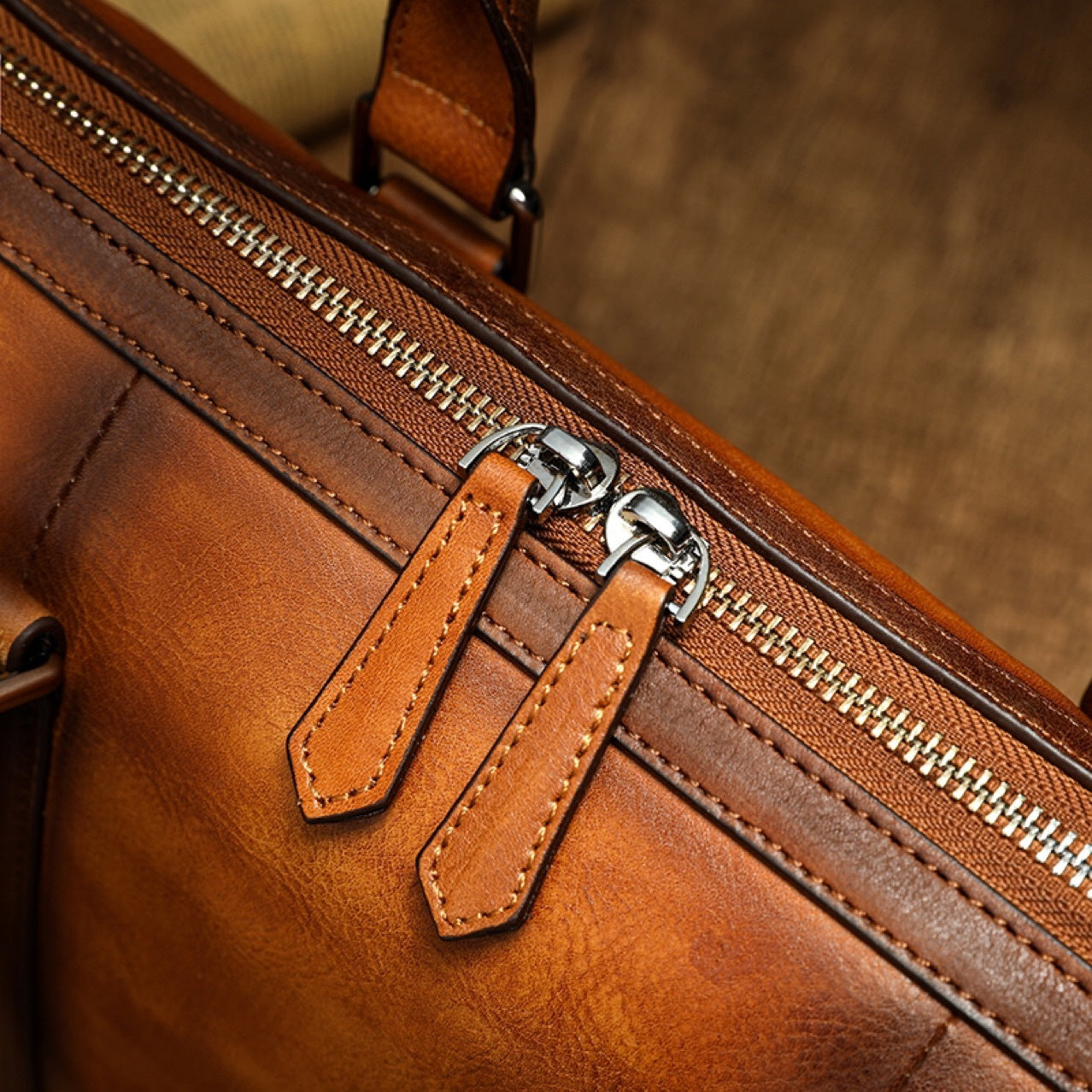 Men's Handbag Genuine Cowhide Leather Retro Men's Briefcase 