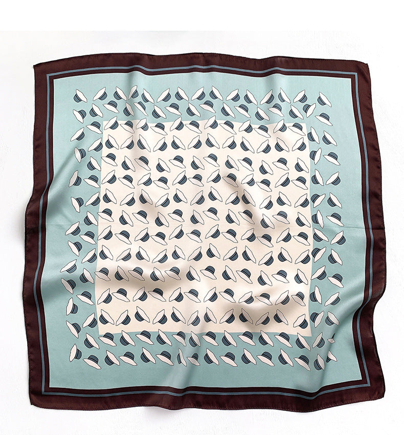 Silk scarf fashionable printed pattern women ornament silk mini scarf thin temperament neckerchief