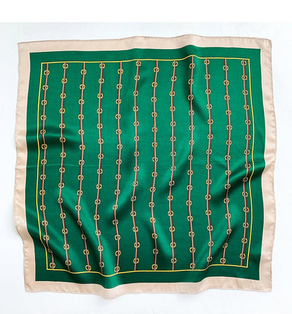 Silk scarf women printed pattern fashion temperament decorative silk sheer scarf neckerchief