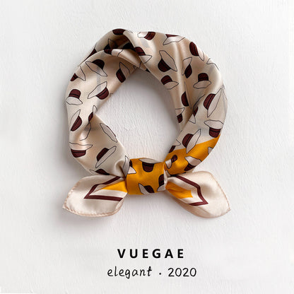 Silk scarf fashionable printed pattern women ornament silk mini scarf thin temperament neckerchief