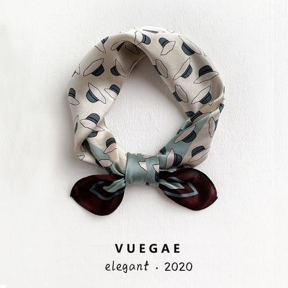 Silk scarf fashionable printed pattern women ornament silk mini scarf thin temperament neckerchief