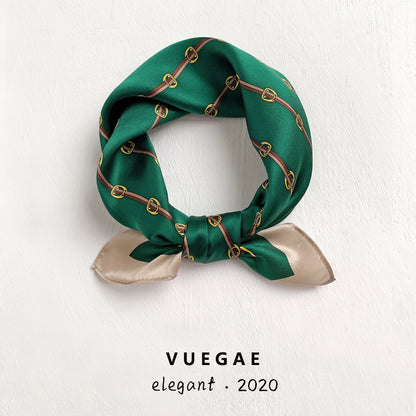Silk scarf women printed pattern fashion temperament decorative silk sheer scarf neckerchief
