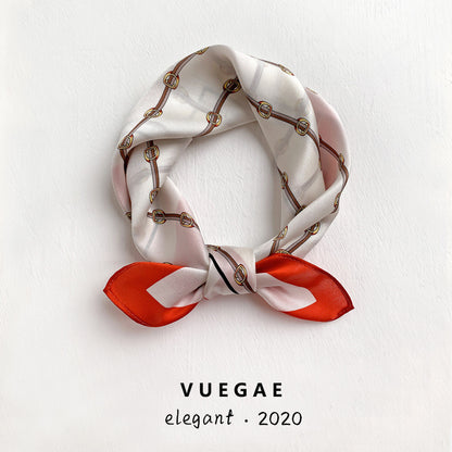 Silk scarf women printed pattern fashion temperament decorative silk sheer scarf neckerchief