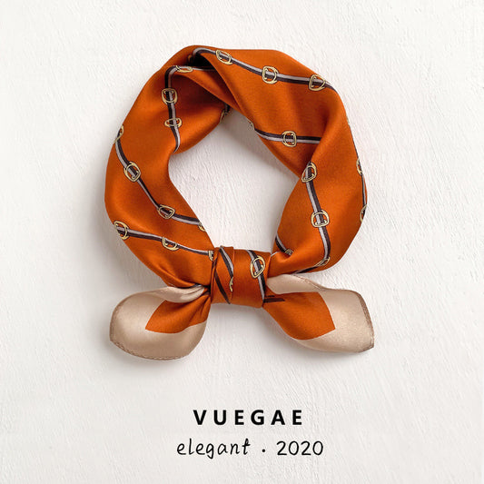 Silk scarf women printed pattern fashion temperament decorative silk sheer scarf neckerchief