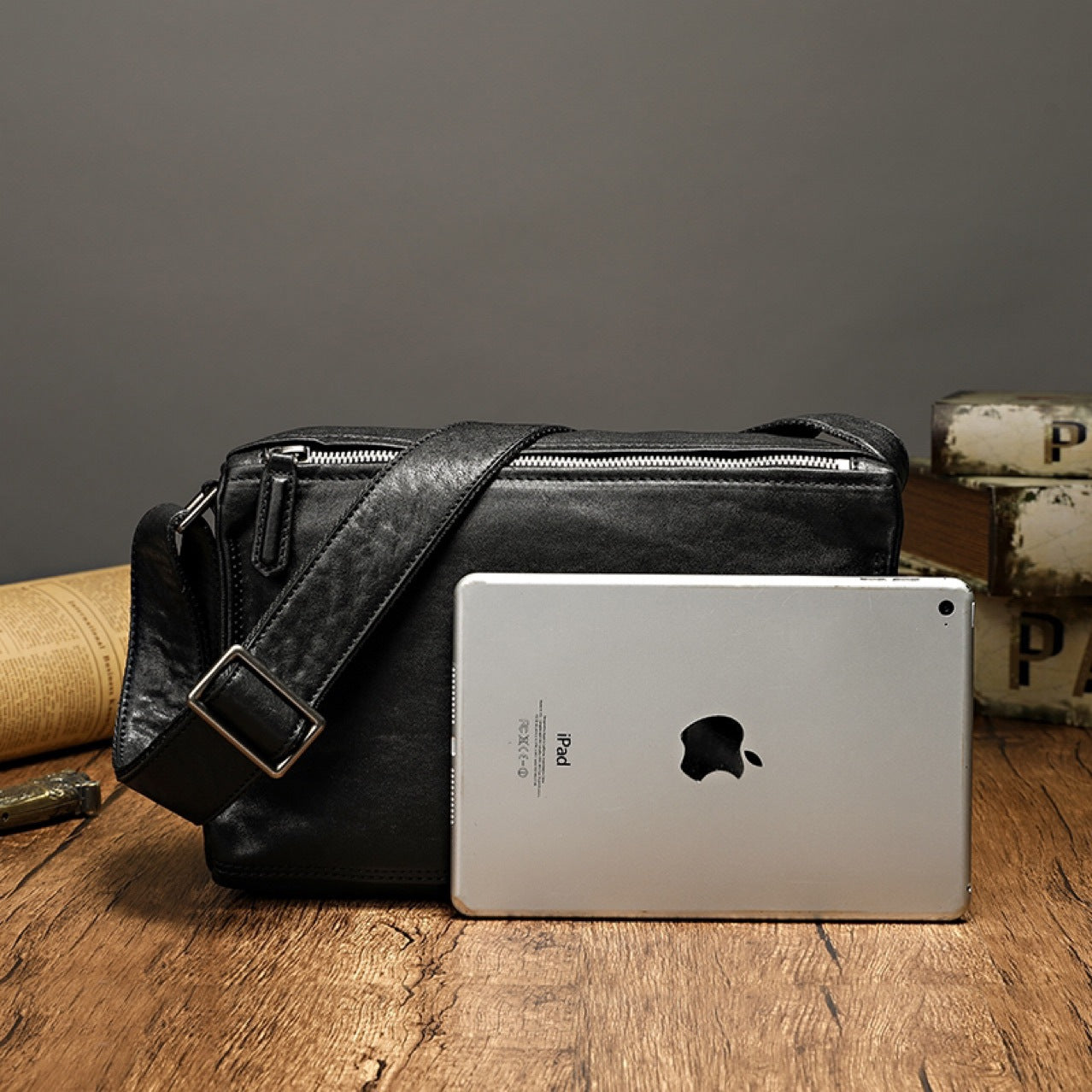 Men's Shoulder Bag Genuine Cowhide Leather Casual Bag Men's Crossbody Bag 