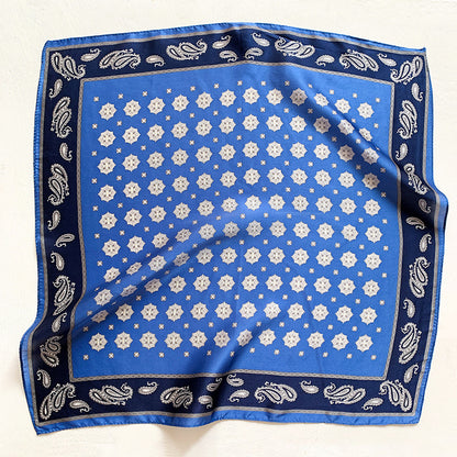 Silk scarf for women printed pattern commuting style small scarf goes with everything elegant neckerchief