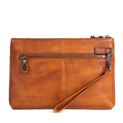 Men's Clutch Bag Genuine Cowhide Leather Casual Men's Handbag 