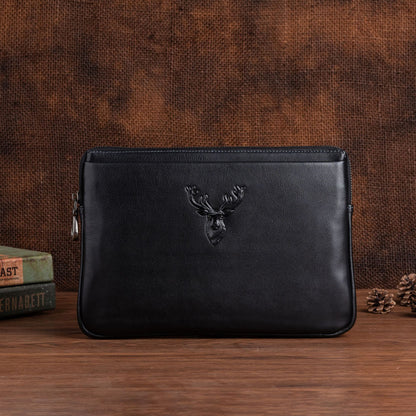 Men's Clutch Bag Genuine Cowhide Leather Retro Casual Men's Bag 