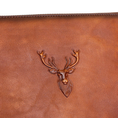 Men's Clutch Bag Genuine Cowhide Leather Retro Casual Men's Handbag 