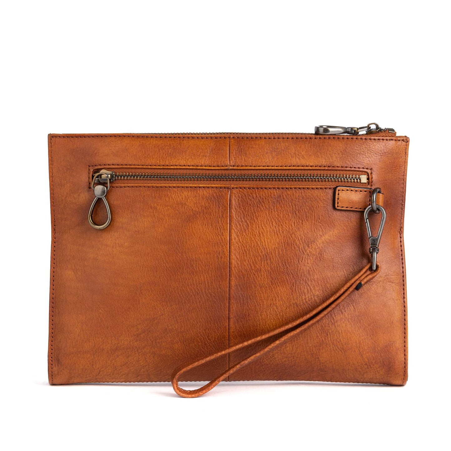 Men's Clutch Bag Genuine Cowhide Leather Retro Casual Men's Handbag 