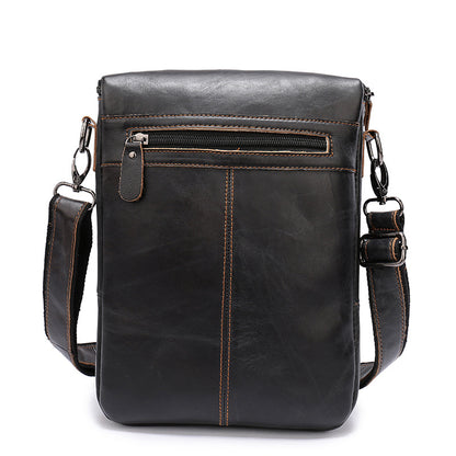 Men's Shoulder Bag Genuine Cowhide Business Briefcase Retro Fashion Men Crossbody Bag