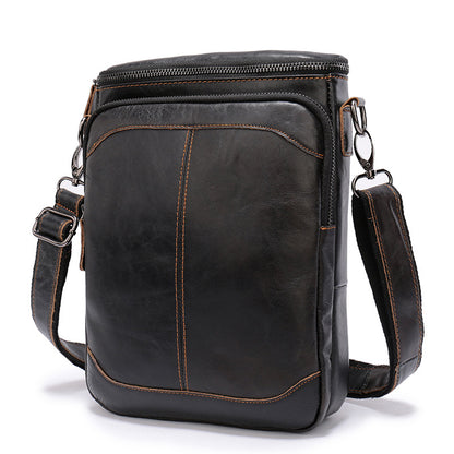 Men's Shoulder Bag Genuine Cowhide Business Briefcase Retro Fashion Men Crossbody Bag
