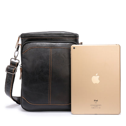 Men's Shoulder Bag Genuine Cowhide Business Briefcase Retro Fashion Men Crossbody Bag