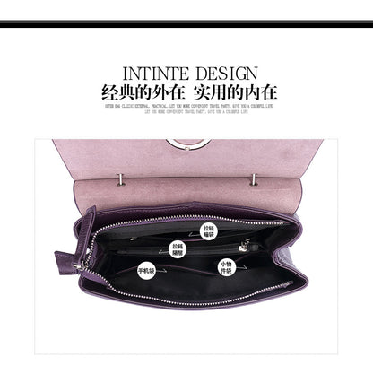 Genuine leather crossbody bag Ladies' handbag that goes with anything Cowhide handbag Seashell bag Elegant shoulder bag. Pochette