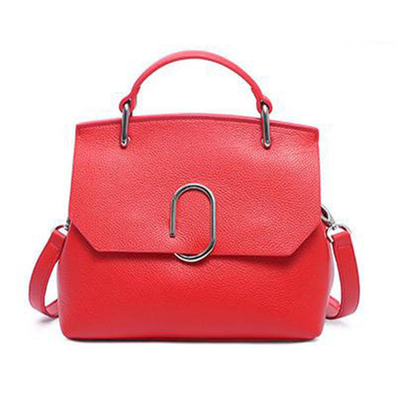 Genuine leather crossbody bag Ladies' handbag that goes with anything Cowhide handbag Seashell bag Elegant shoulder bag. Pochette