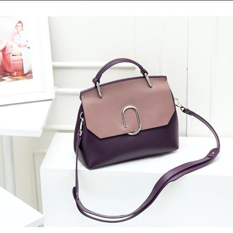 Genuine leather crossbody bag Ladies' handbag that goes with anything Cowhide handbag Seashell bag Elegant shoulder bag. Pochette
