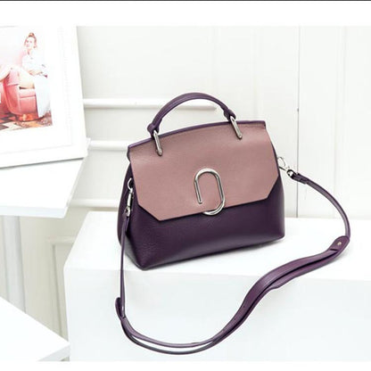 Genuine leather crossbody bag Ladies' handbag that goes with anything Cowhide handbag Seashell bag Elegant shoulder bag. Pochette