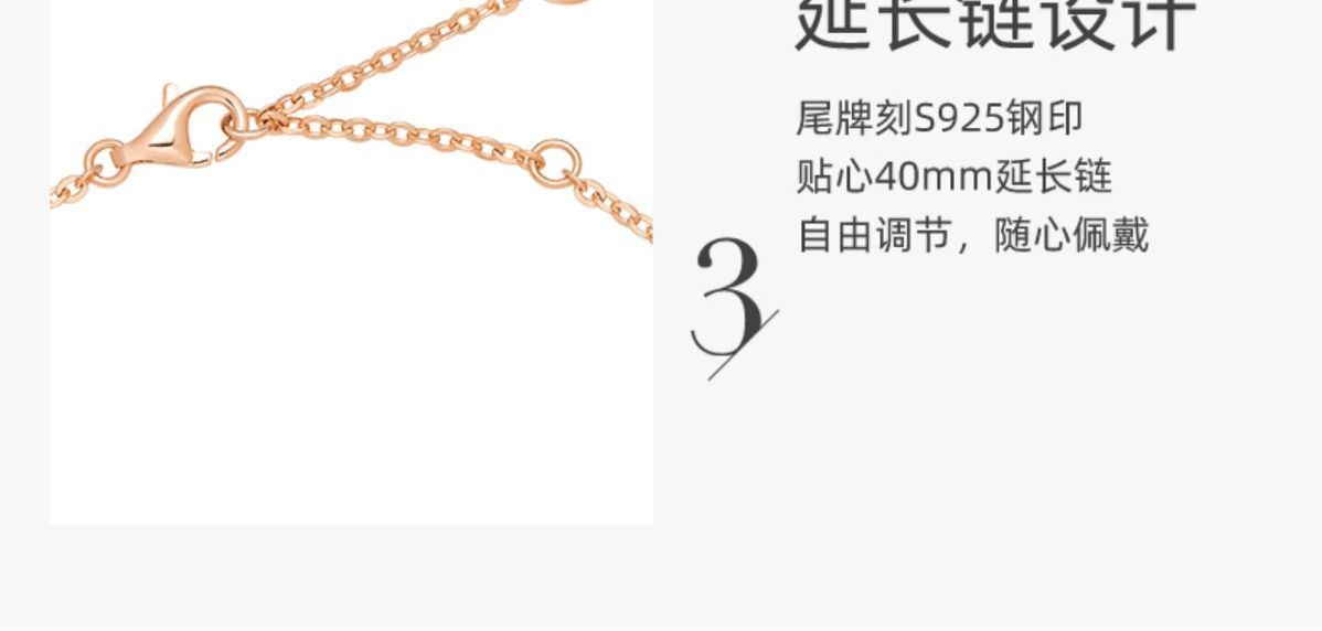 VANAセラミック四つ葉クローバーブレスレット純銀高級感ファッション誕生日プレゼント