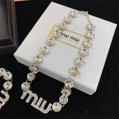 MIUMIU レディーファッション高級感 気質 鎖骨チェーン女性ネックレス ブレスレット