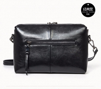 Bag Women Genuine Leather Fashion Simple Crossbody Bag Square Bag Shoulder Bag.Pochette