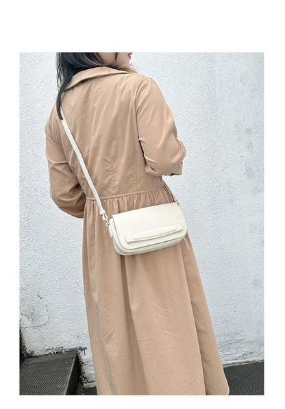 Women's bag Genuine leather armpit bag Luxury crossbody bag Cowhide square bag Single Shoulder bag that goes with anything.Pochette