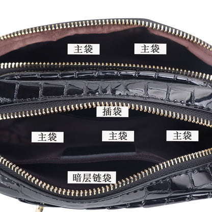 Women's Bag Genuine Leather Jewel Pattern Bag Fashion Crossbody Bag Retro High Quality Shoulder Bag.Pochette