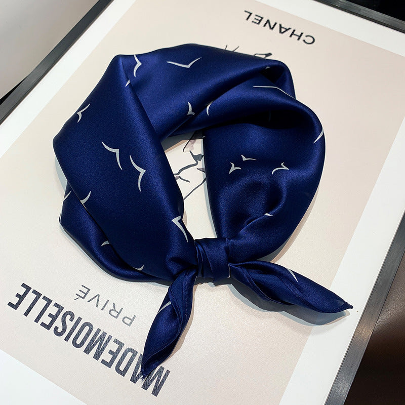 Silk scarf printed pattern elegant temperament neckerchief ladies scarf high quality