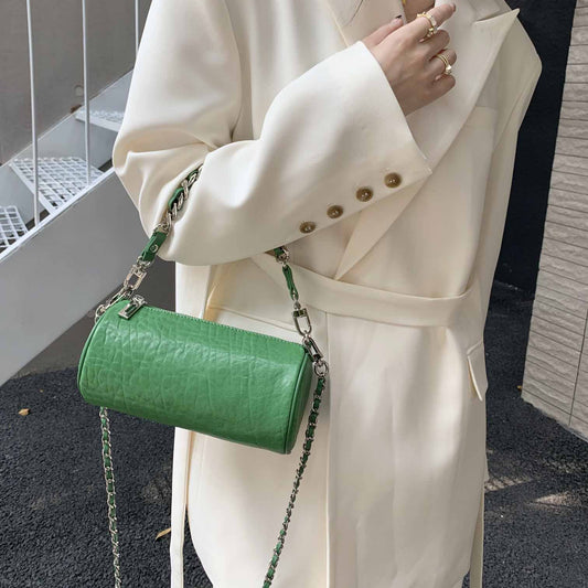 Genuine leather fashion diagonal shoulder bag armpit bag trend shoulder bag ladies bag