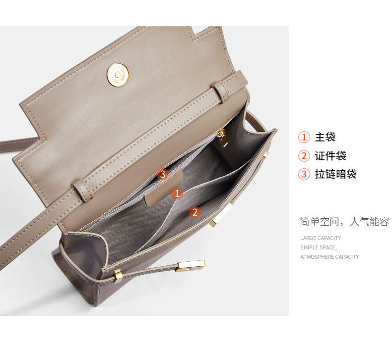 Women's Bag Genuine Leather Bag Single Crossbody Bag Fashion Luxury Elegant Commuting Shoulder Bag.Pochette