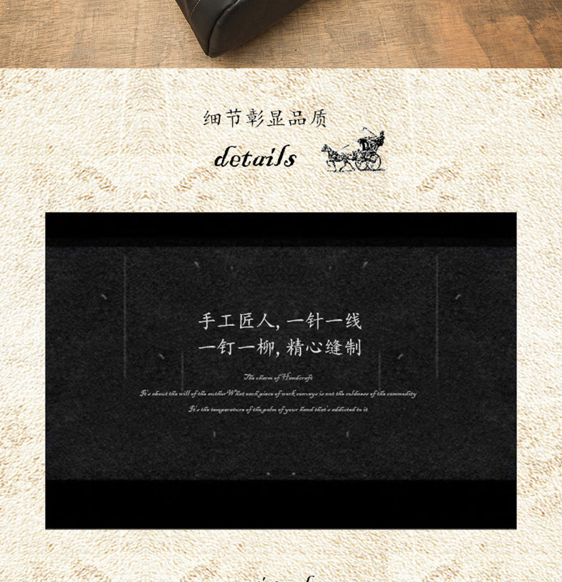 Men's backpack handmade original cowhide genuine leather retro fashion unisex casual bag 