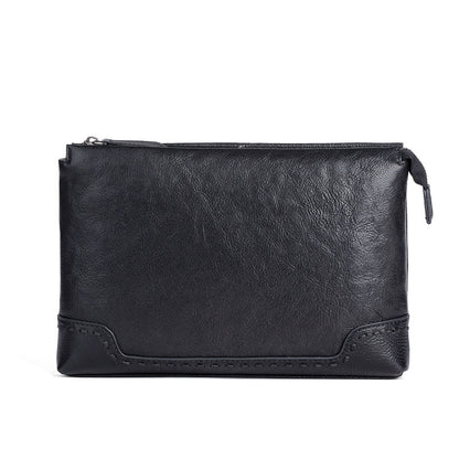 Men's clutch bag cowhide genuine leather casual retro male handbag 