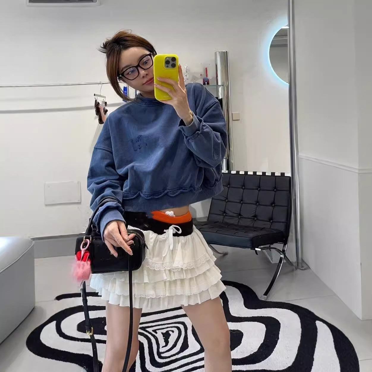 MIUMIU長袖tシャツ おしゃれ上着 クールカジュアル ロングtシャツ プルオーバー SY0278