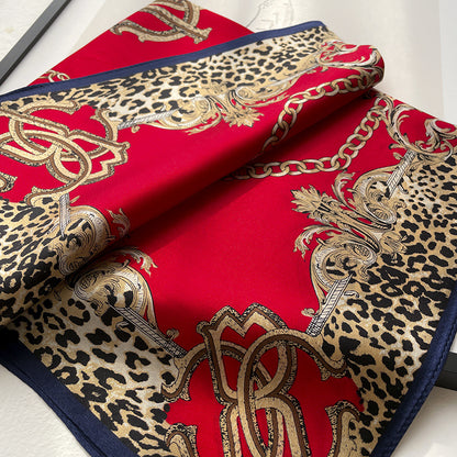 Silk scarf print pattern Thin scarf and blazer Shirt A temperamental scarf that goes with anything