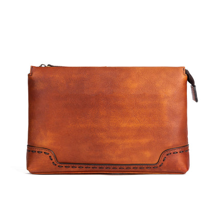 Men's clutch bag cowhide genuine leather casual retro male handbag 