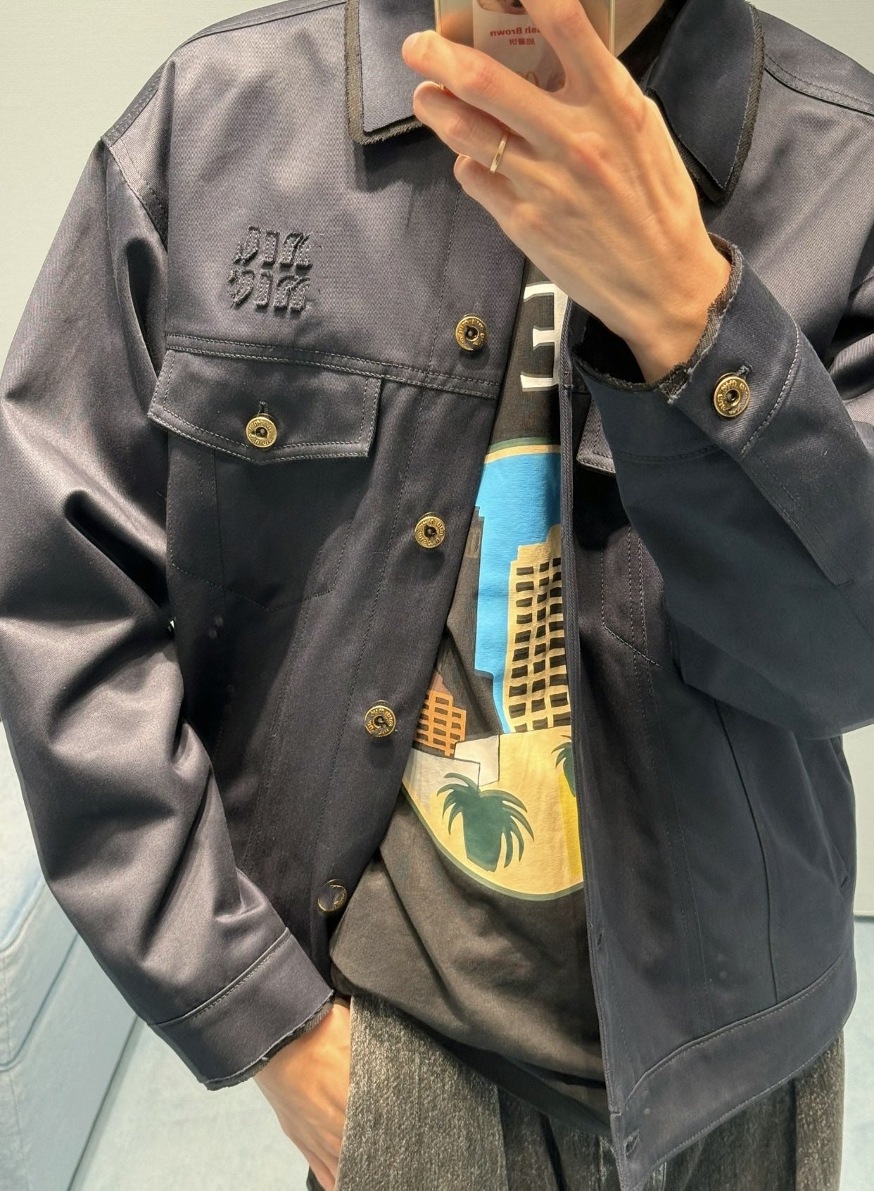 MIUMIU長袖ジャケット クールカジュアル  おしゃれ上着 SY0363