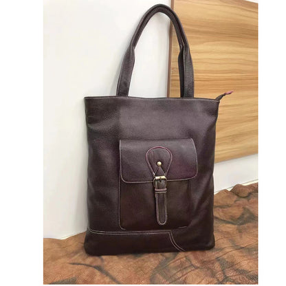 Men's Shoulder Bag Handbag Cowhide Genuine Leather Korean Fashion Casual Crossbody Bag for Men 