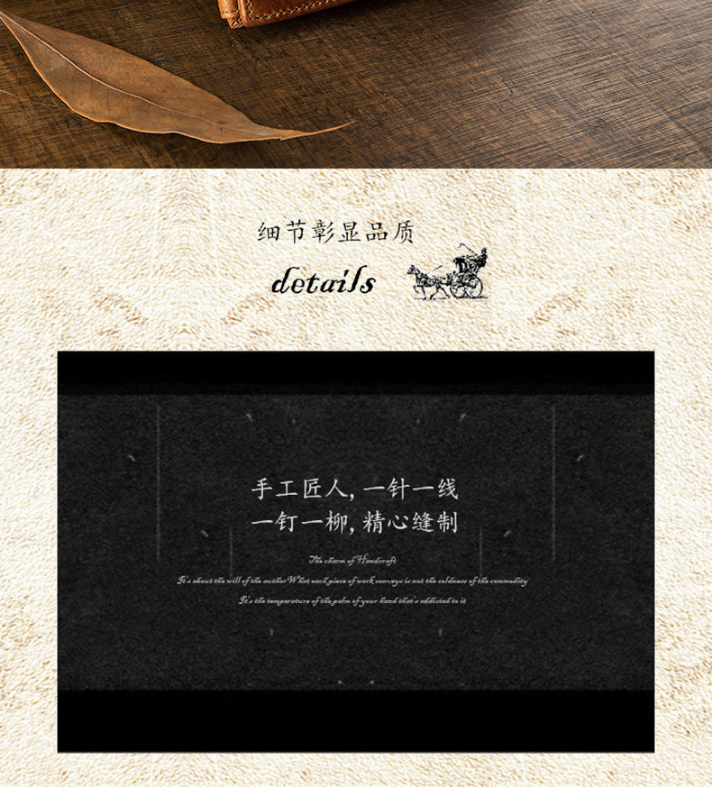 Men's Short Wallet Original Korean Fashion Bifold Soft Leather Multifunctional Driving License Men's Wallet 