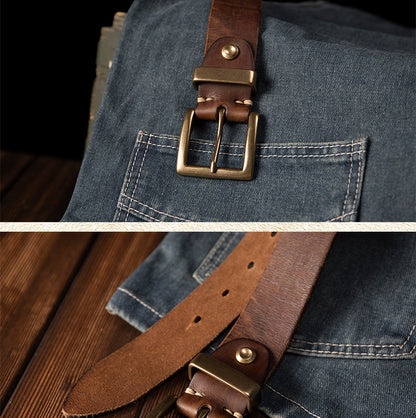 Men's Belt Genuine Cowhide Leather Casual Vintage Copper Needle Buckle Unique Men's Belt 