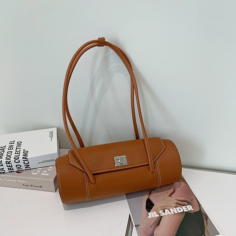 Genuine leather baguette bag luxury armpit bag handbag trend fashionable shoulder bag women