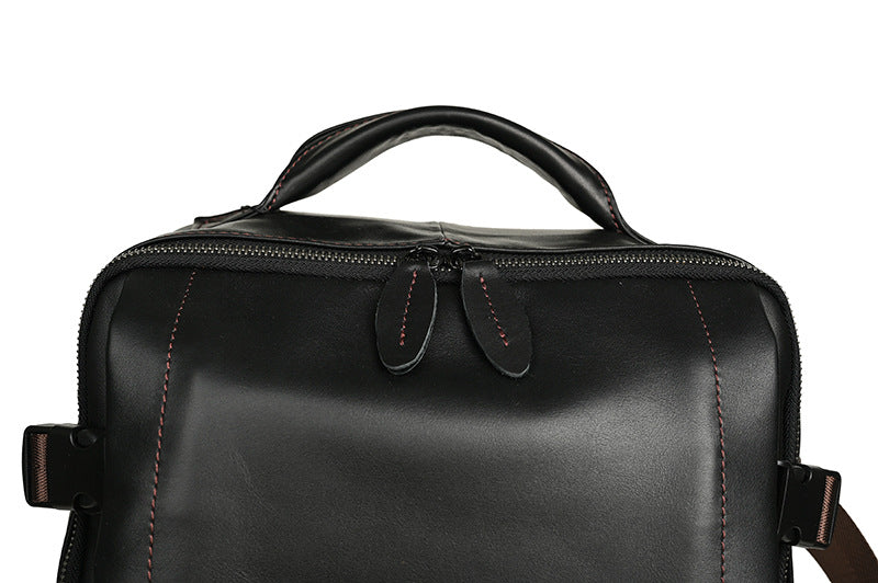 Men's backpack cowhide genuine leather retro casual business travel bag for men computer bag 